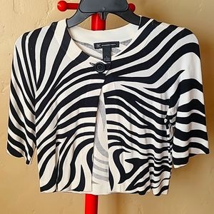Zebra print knit sweater
